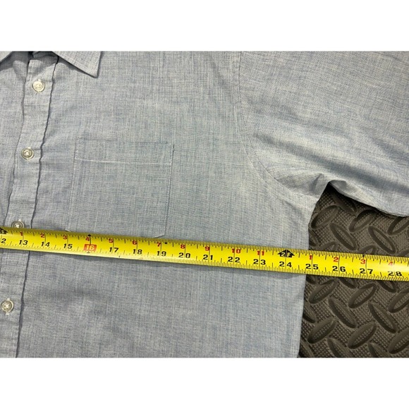 Members Only Shirt Adult Extra Large Tall Blue Button Up Short Sleeve Preppy Men - Picture 12 of 13